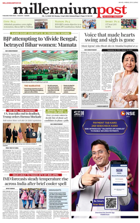 Cover of Millennium Post (Kolkata)