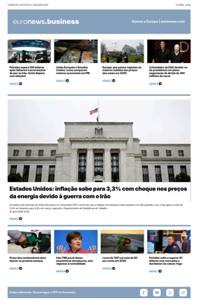 Cover of Euronews Business (Portuguese)