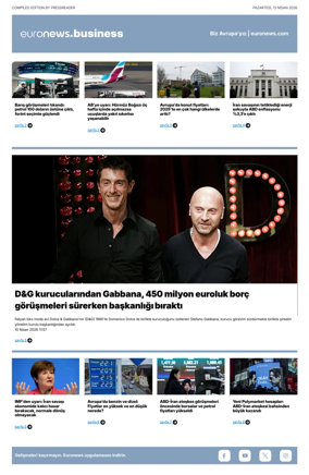 Cover of Euronews Business (Turkish) Compiled Editions