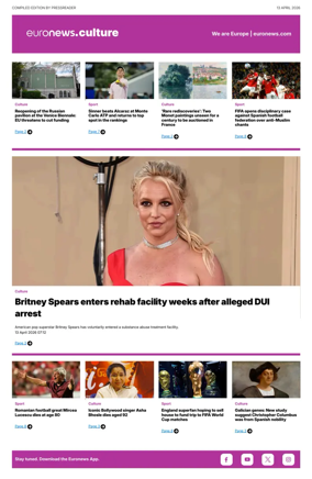 Cover of Euronews Culture and Sport Compiled Edition