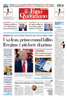 Cover of Il Fatto Quotidiano