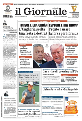 Cover of Il Giornale (Italy)