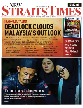 Cover of New Straits Times