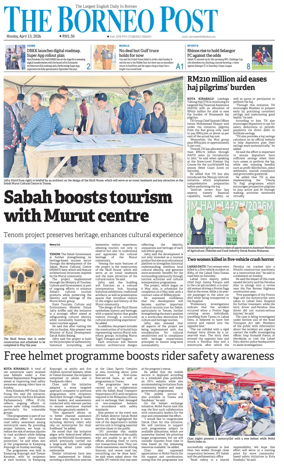 Cover of The Borneo Post (Sabah)