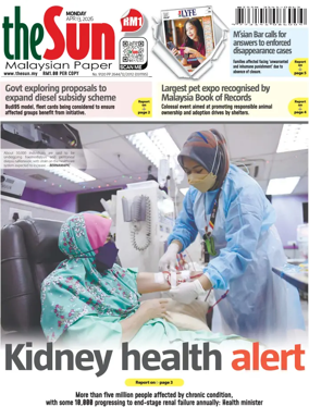 Cover of The Sun (Malaysia)