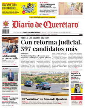 Cover of Diario de Queretaro