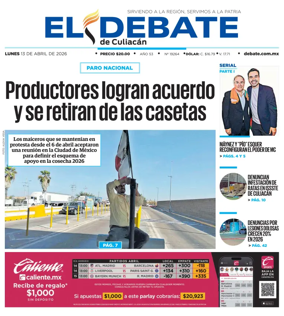 Cover of El Debate de Culiacan