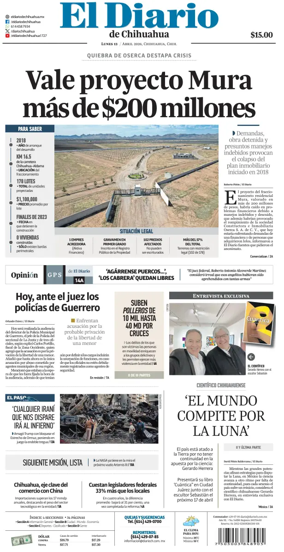 Cover of El Diario de Chihuahua