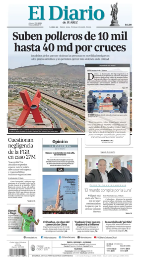 Cover of El Diario de Juarez