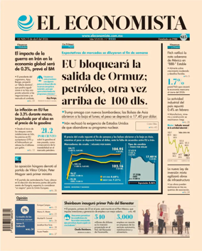 Cover of El Economista (Mexico)