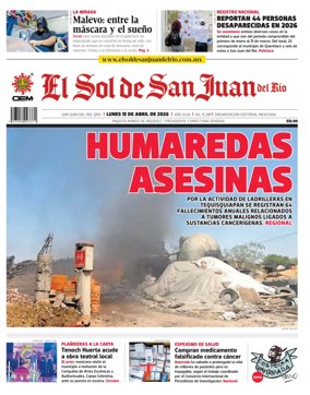Cover of El Sol de San Juan del Rio