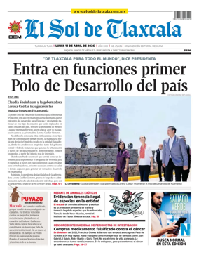 Cover of El Sol de Tlaxcala