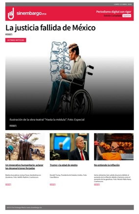 Cover of Sin Embargo Opinion