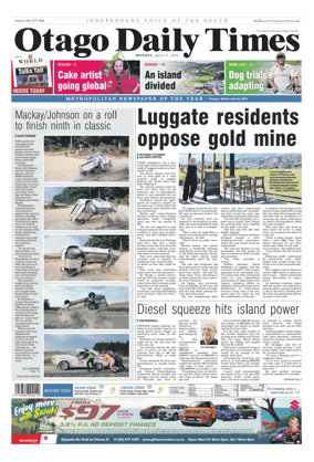 Cover of Otago Daily Times