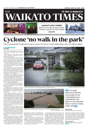 Cover of Waikato Times