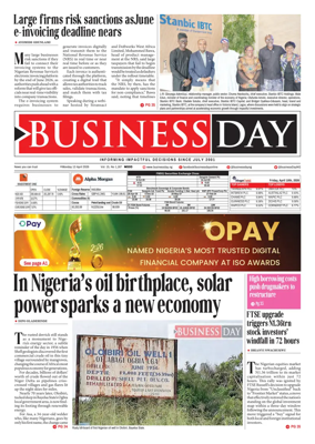 Cover of Business Day (Nigeria)