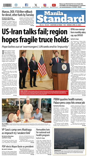 Cover of Manila Standard