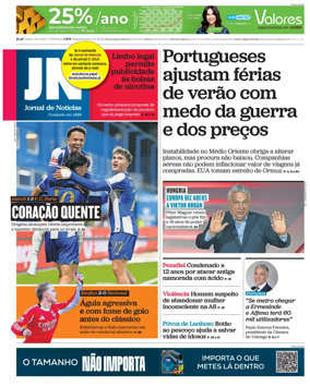 Cover of Jornal de Noticias