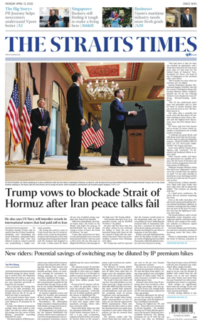 Cover of The Straits Times
