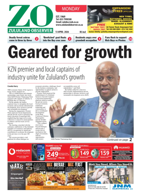 Cover of Zululand Observer - Monday