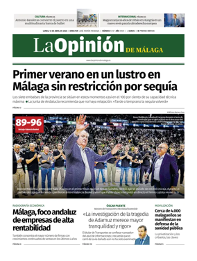 Cover of La Opinion de Malaga