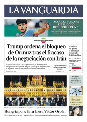 Cover of La Vanguardia