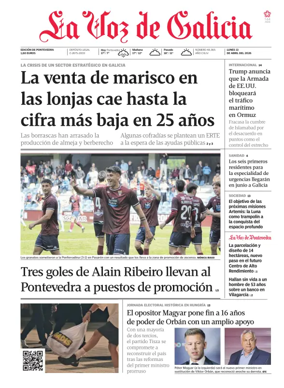 Cover of La Voz de Galicia (Arousa)