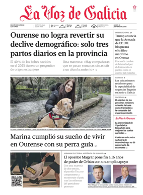 Cover of La Voz de Galicia (Ourense)