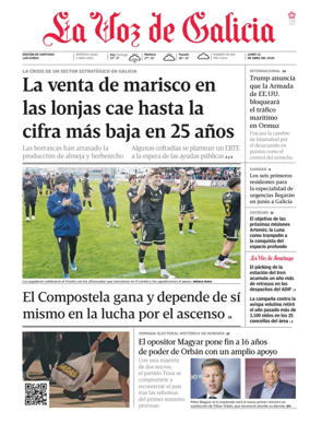 Cover of La Voz de Galicia (Santiago)