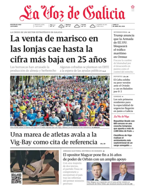 Cover of La Voz de Galicia (Vigo)