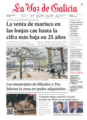 Cover of La Voz de Galicia (Viveiro)