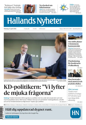 Cover of Hallands Nyheter