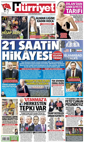 Cover of Hurriyet