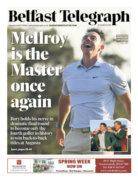 Cover of Belfast Telegraph