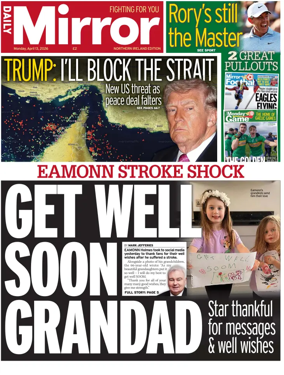 Cover of Daily Mirror (Northern Ireland)