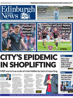 Cover of Edinburgh Evening News