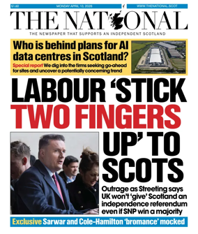 Cover of The National (Scotland)