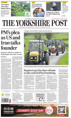 Cover of Yorkshire Post