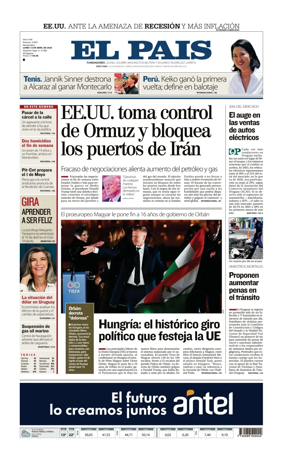 Cover of El Pais (Uruguay)