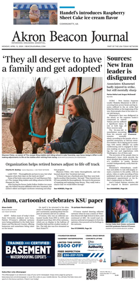 Cover of Akron Beacon Journal