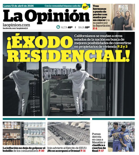 Cover of La Opinion