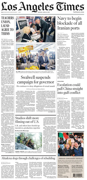 Cover of Los Angeles Times