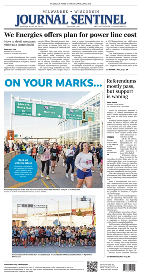 Cover of Milwaukee Journal Sentinel