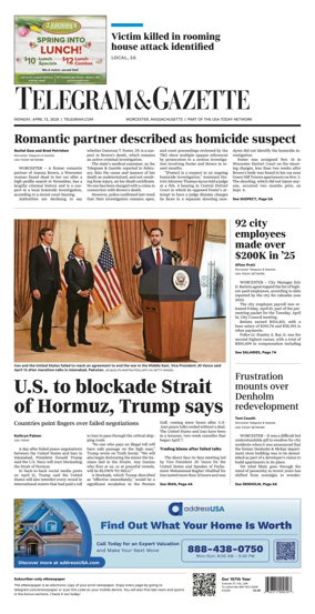 Cover of Telegram & Gazette