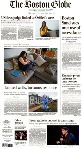 Cover of The Boston Globe
