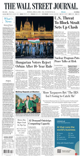 Cover of The Wall Street Journal