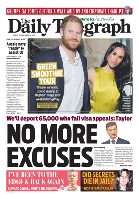 Cover of The Daily Telegraph (Sydney)