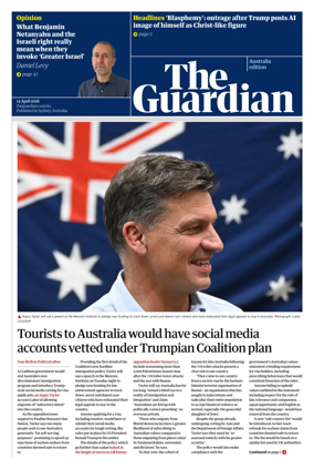 Cover of The Guardian Australia