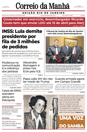 Cover of Jornal Correio da Manha