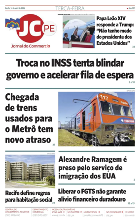 Cover of Jornal do Commercio